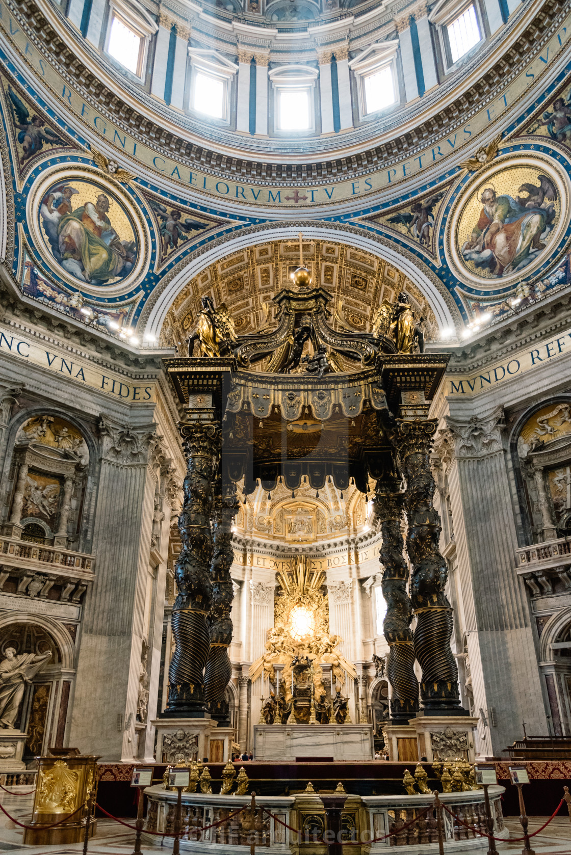 "People in the Interior of St Peters Cathedral" stock image