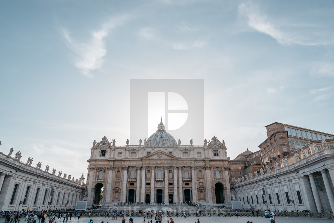 "Facade of the Basilica of St Peter" stock image