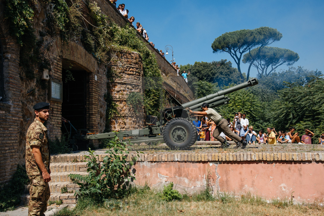 "The canon of the Gianicolo" stock image