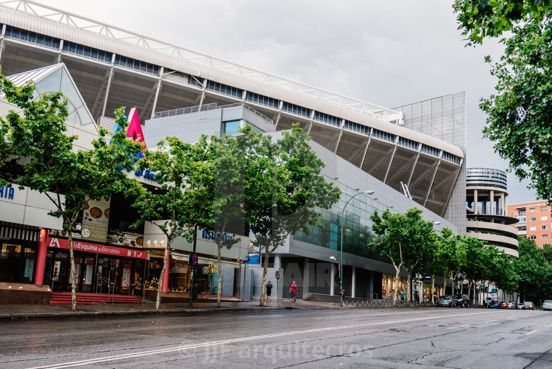 "Santiago Bernabeu Stadium. It is the current home stadium of Rea" stock image