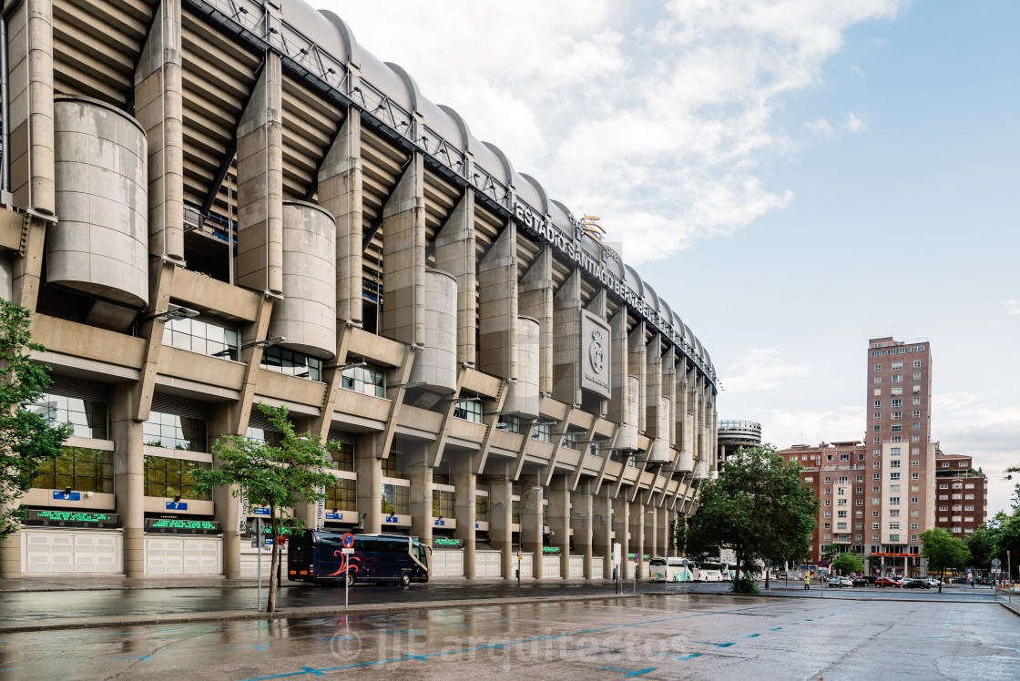 "Santiago Bernabeu Stadium. It is the current home stadium of Rea" stock image