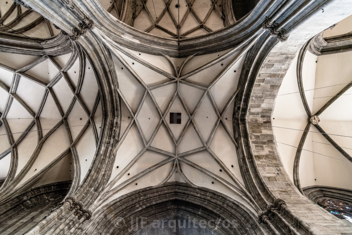 "Vaults of Cathedral of St Stephen in Vienna" stock image