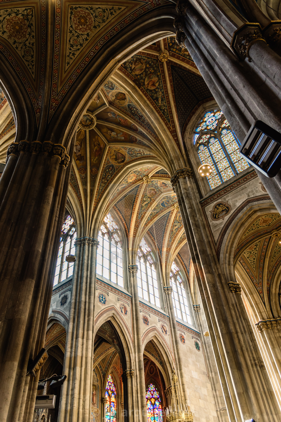 "Interior view of Votive Church in Vienna" stock image