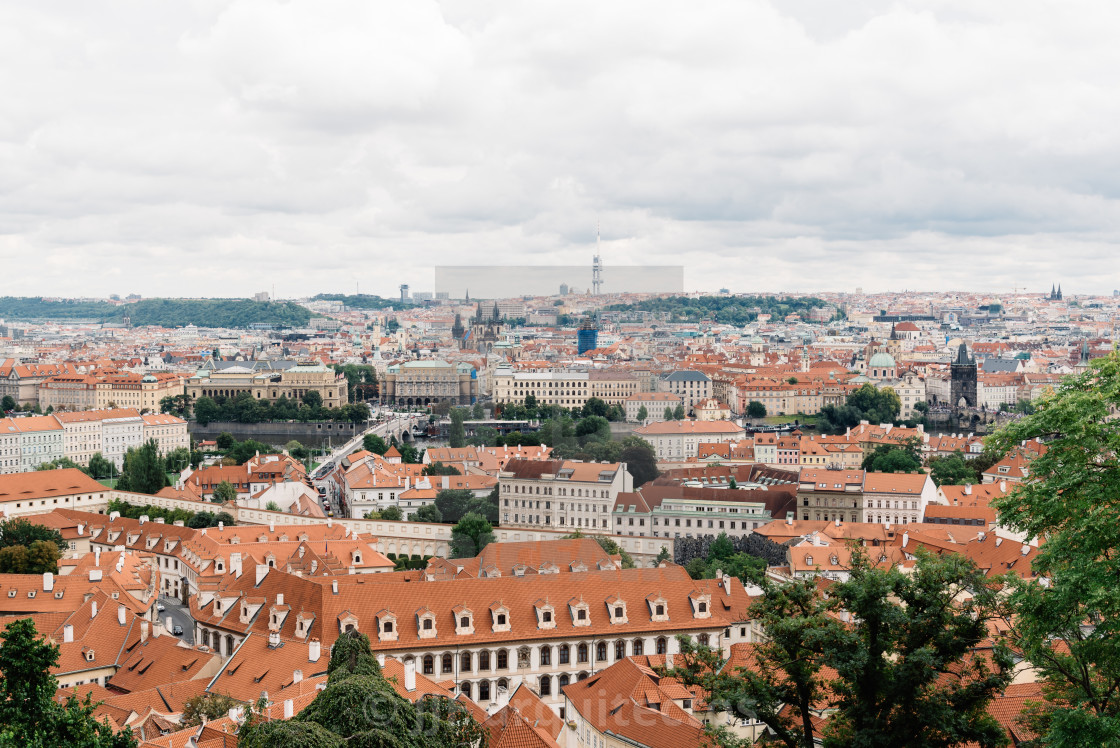 "Cityscape of Prague from Mala Strana" stock image