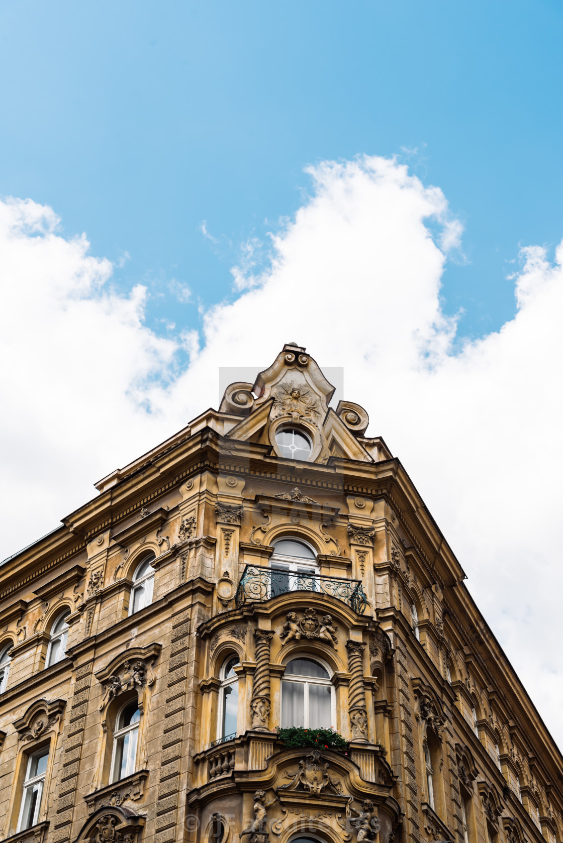 "Old residential buildings in Prague" stock image