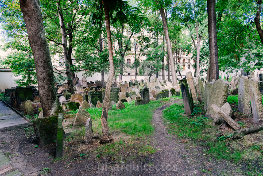 "Old Jewish Cemetery of Prague" stock image