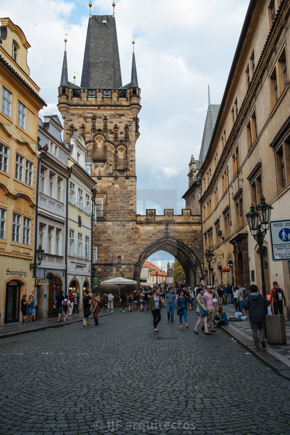 "Picturesque street in Mala Strana district in Prague" stock image