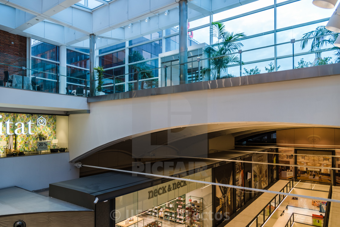 "Interior view of modern shooping mall" stock image