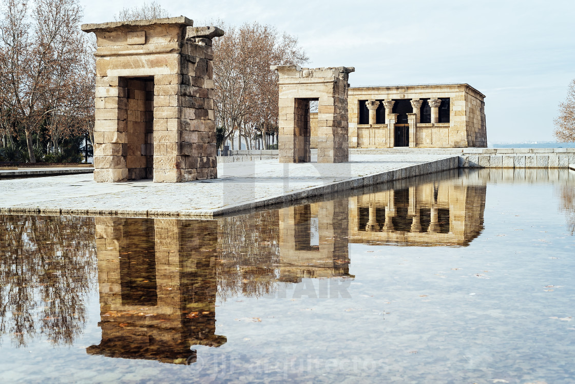 "Temple Of Debod Against Sky in Madrid" stock image