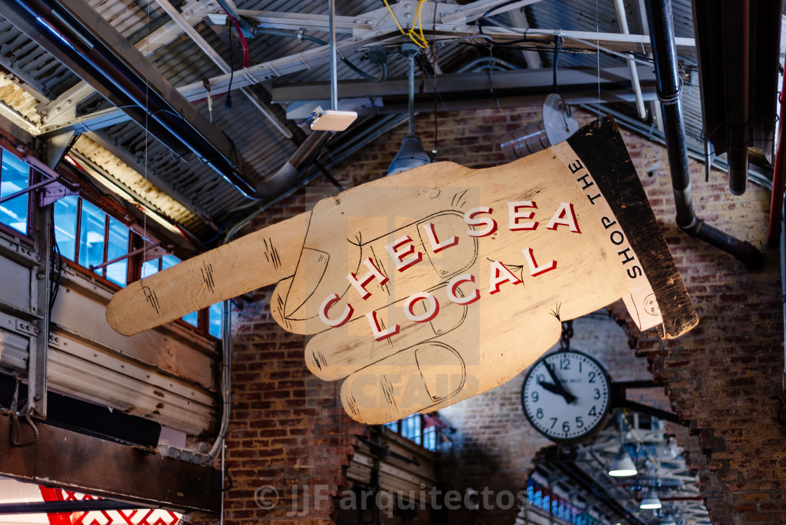 "Interior view of Chelsea Market in New York" stock image