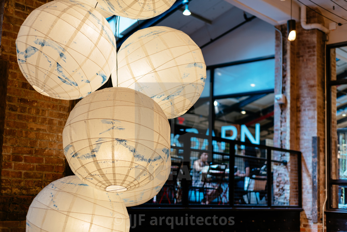 "Interior view of Chelsea Market in New York" stock image