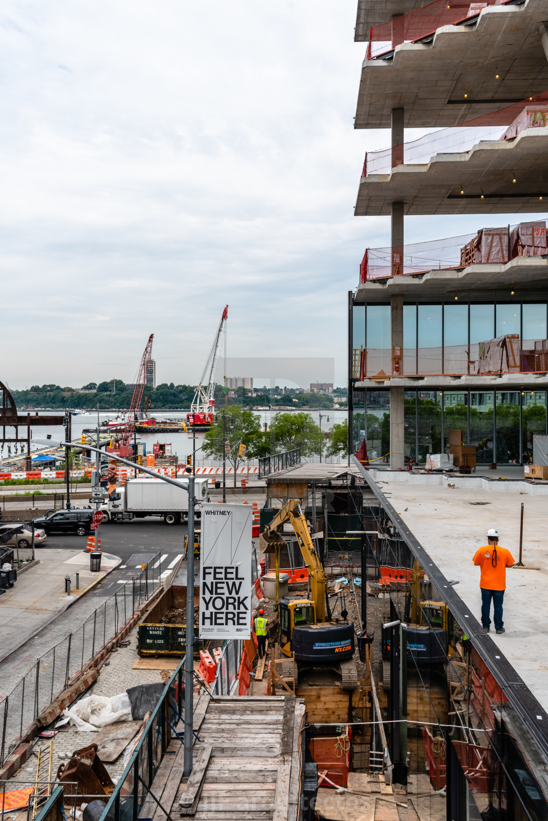 "New building under construction in Meatpacking district in Chels" stock image