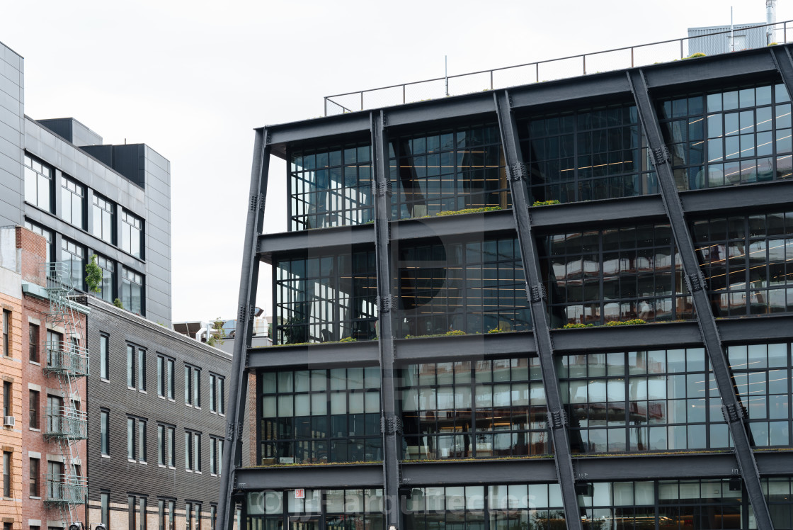 "New office building in Meatpacking district in Chelsea" stock image