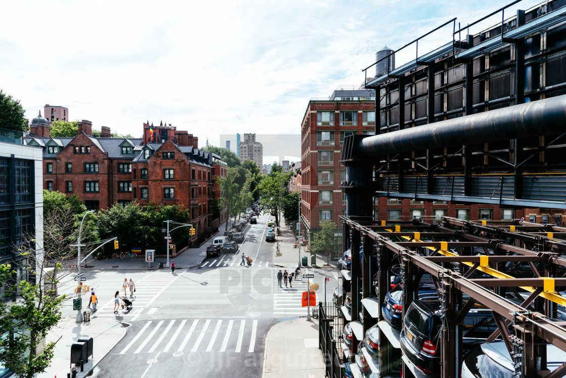 "Chelsea district from High Line in New York City" stock image