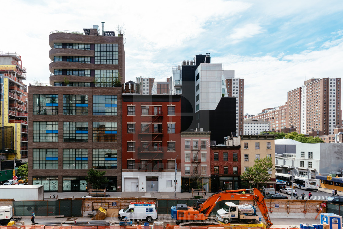 "Chelsea district from High Line in New York City" stock image