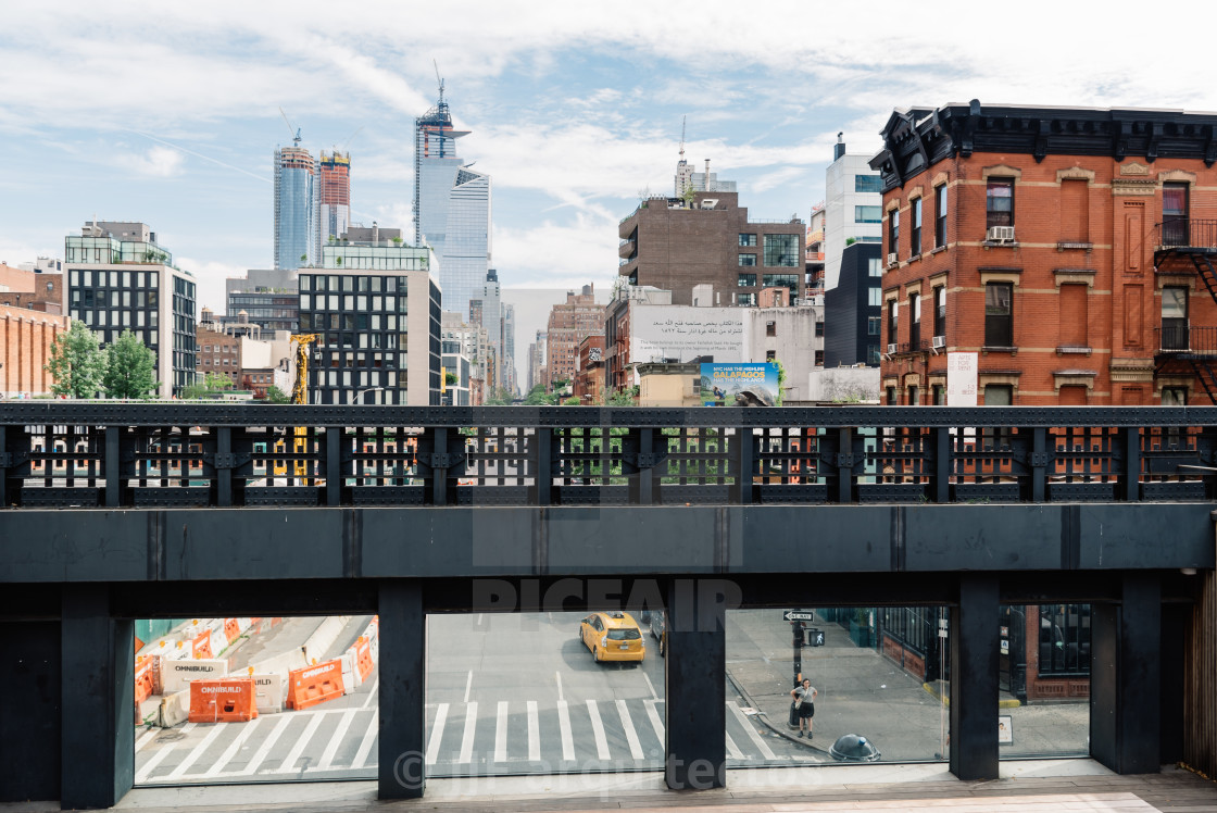 "Observatory in High Line greenway in New York City" stock image