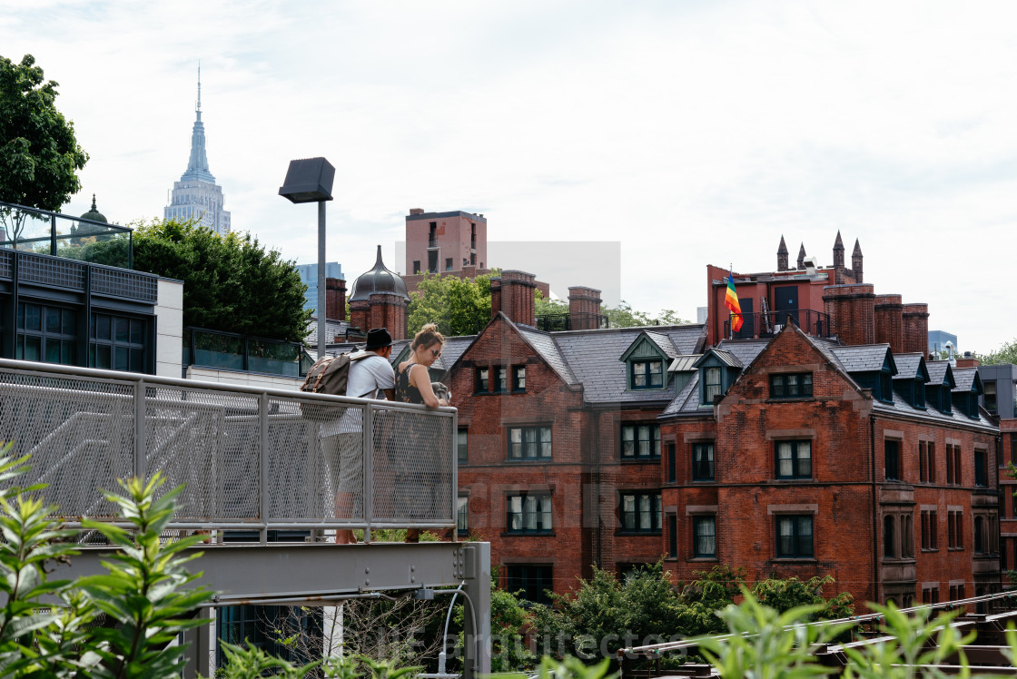 "High Line greenway in New York City" stock image