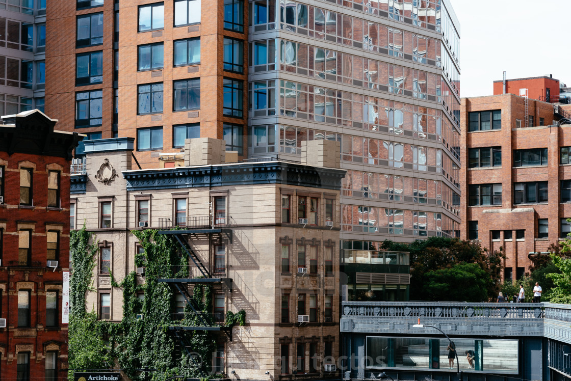 "Chelsea district from High Line in New York City" stock image