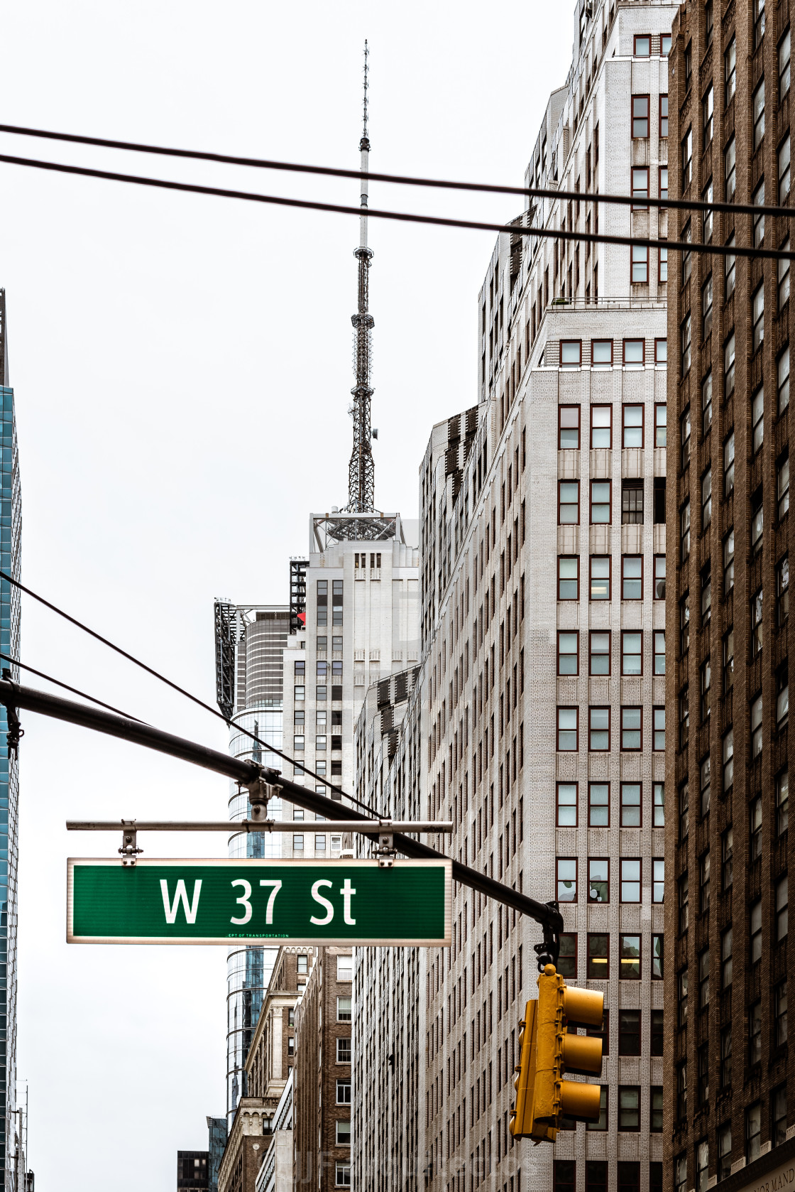 "Road signs in Midtown of New York" stock image