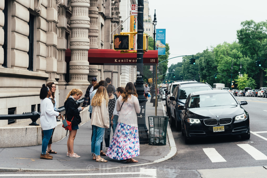 "Central Park West Avenue in New York City" stock image