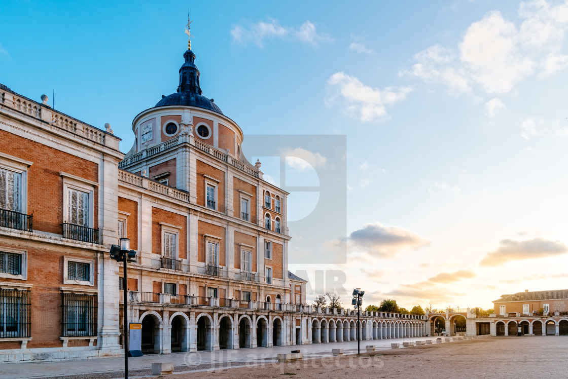 "Royal Palace of Aranjuez at sunrise, Madrid" stock image