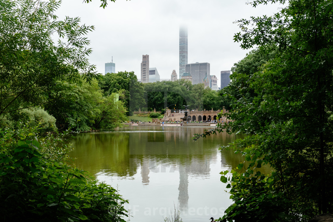 "Bethesda Terrace and Fountain in Central Park in New York" stock image