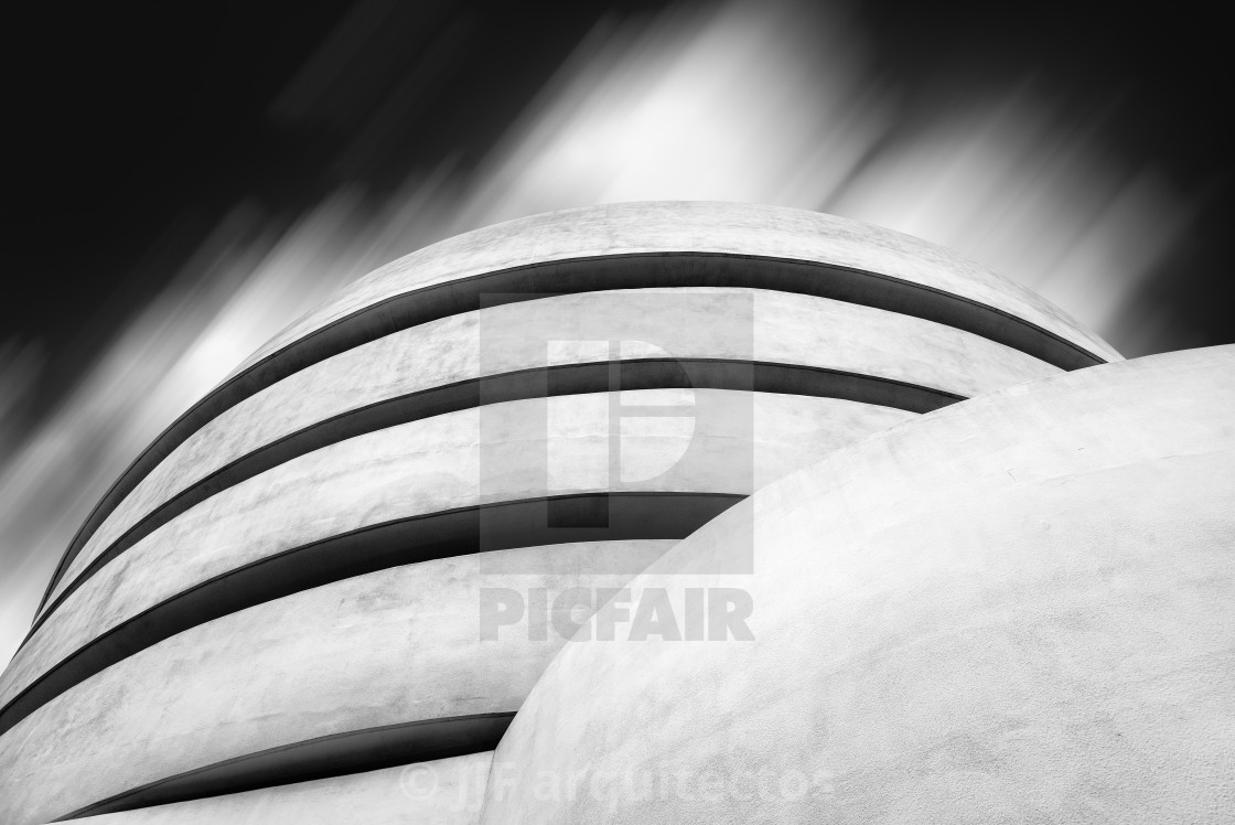 "Guggenheim Museum of modern art in New York" stock image