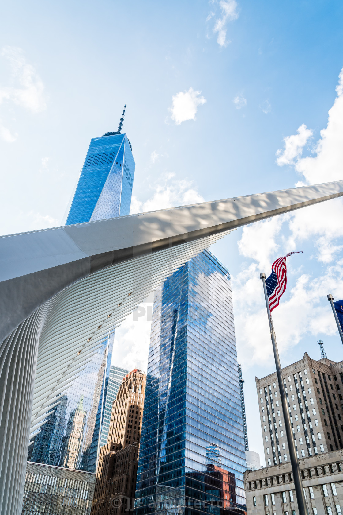 "One World Trade Center and Oculus in New York" stock image