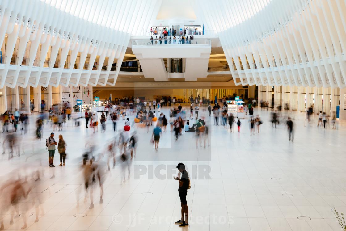 "Interior view of Oculus in New York" stock image