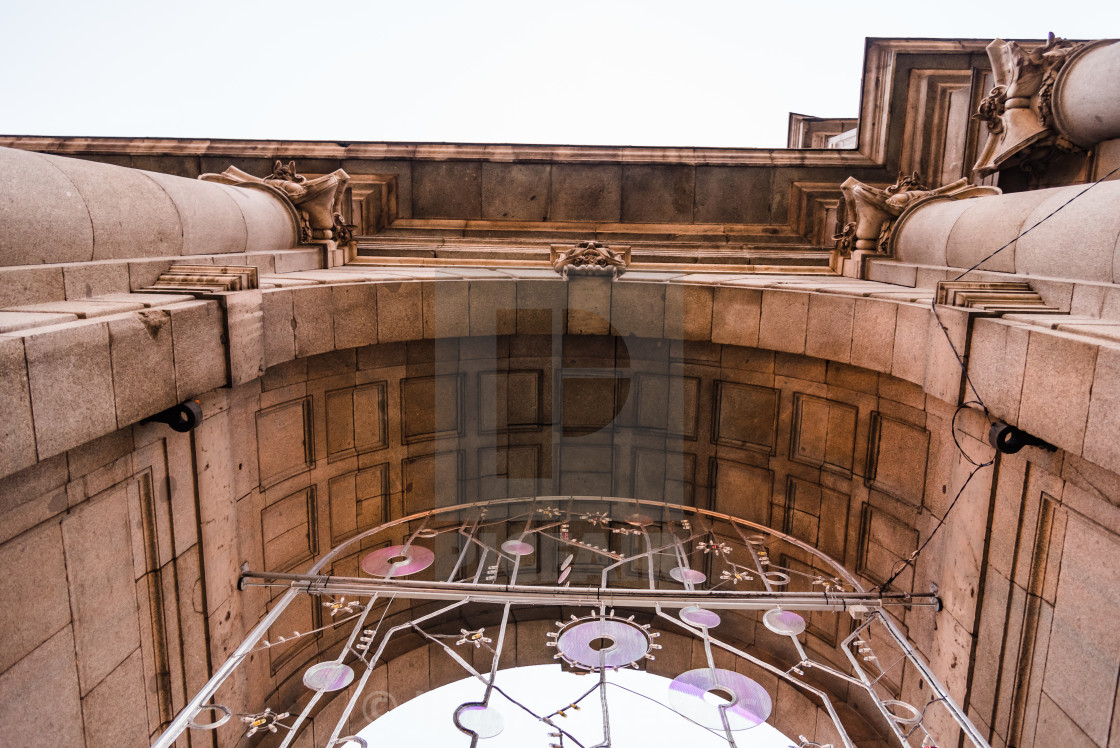 "Alcala Gate at Christmas Time in Madrid" stock image