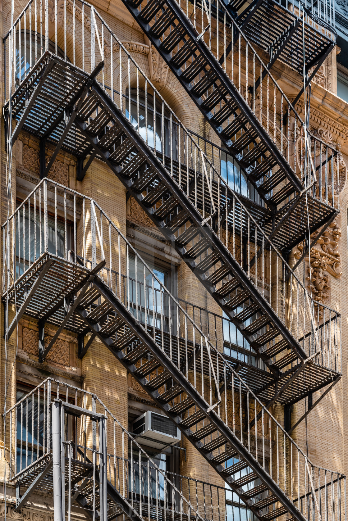 "Fire Escape in Soho in New York" stock image