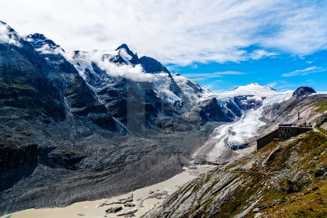 "Glacier in Austrian Alps a sunny day of summer" stock image