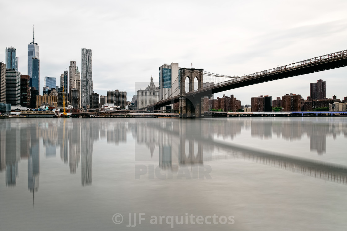 "Panoramic view of Financial District of New York" stock image