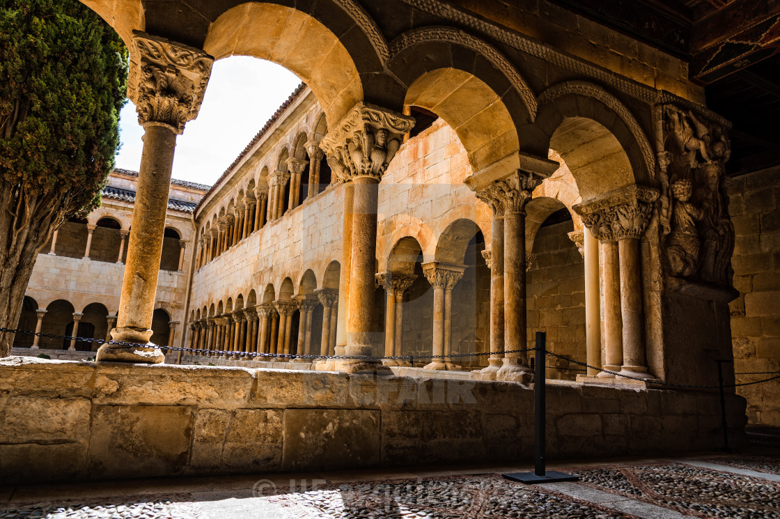 "The cloister of Santo Domingo de Silos Abbey" stock image