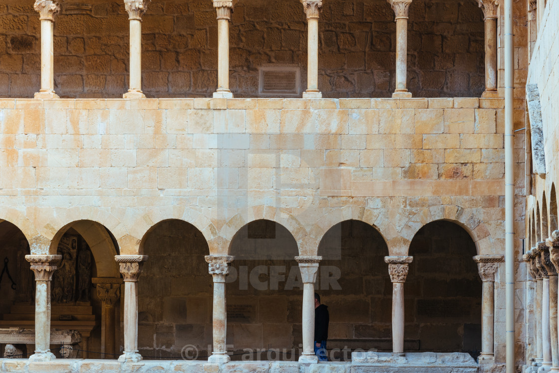 "The cloister of Santo Domingo de Silos Abbey" stock image