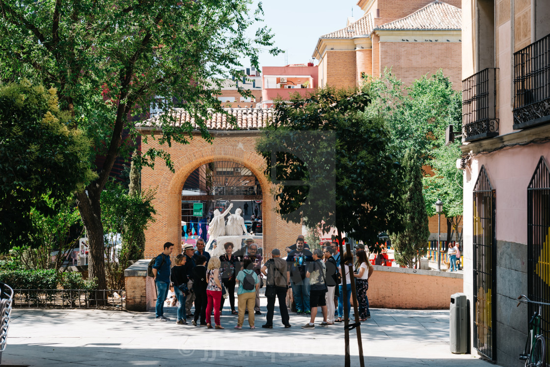 "Dos de Mayo Square in Malasana quarter in Madrid" stock image