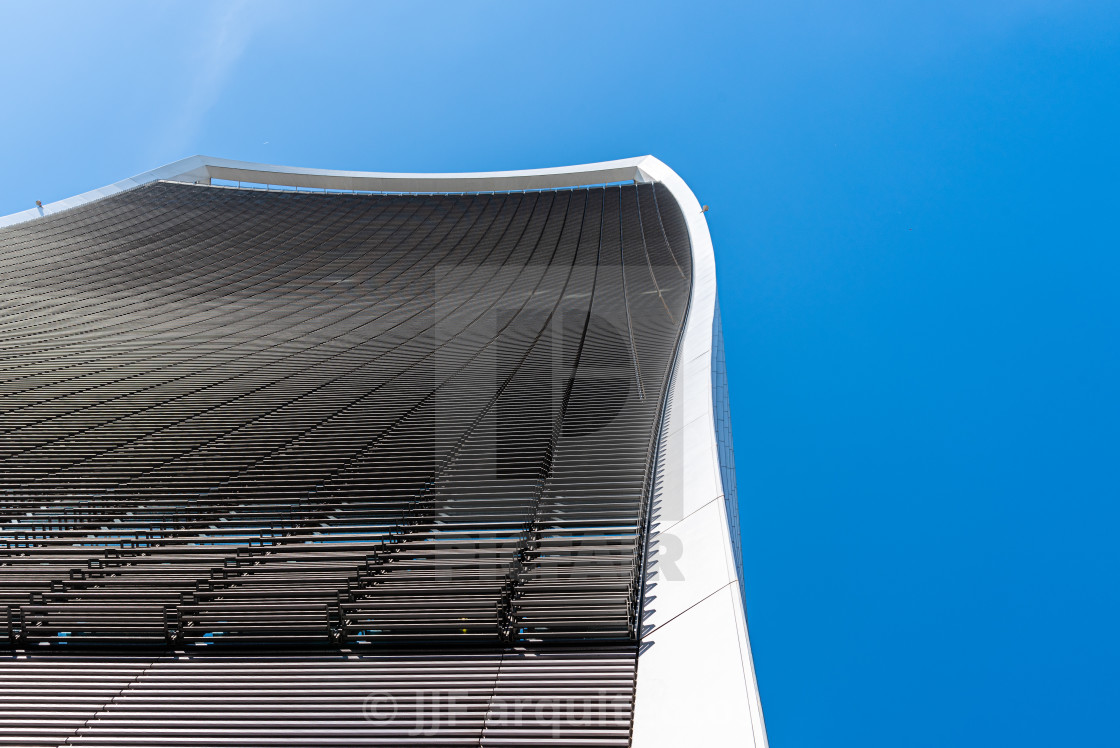 "Low angle view of 20 Fenchurch skyscraper in London" stock image