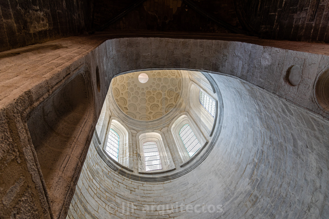 "View of Dome inside the Cathedral of Vannes" stock image