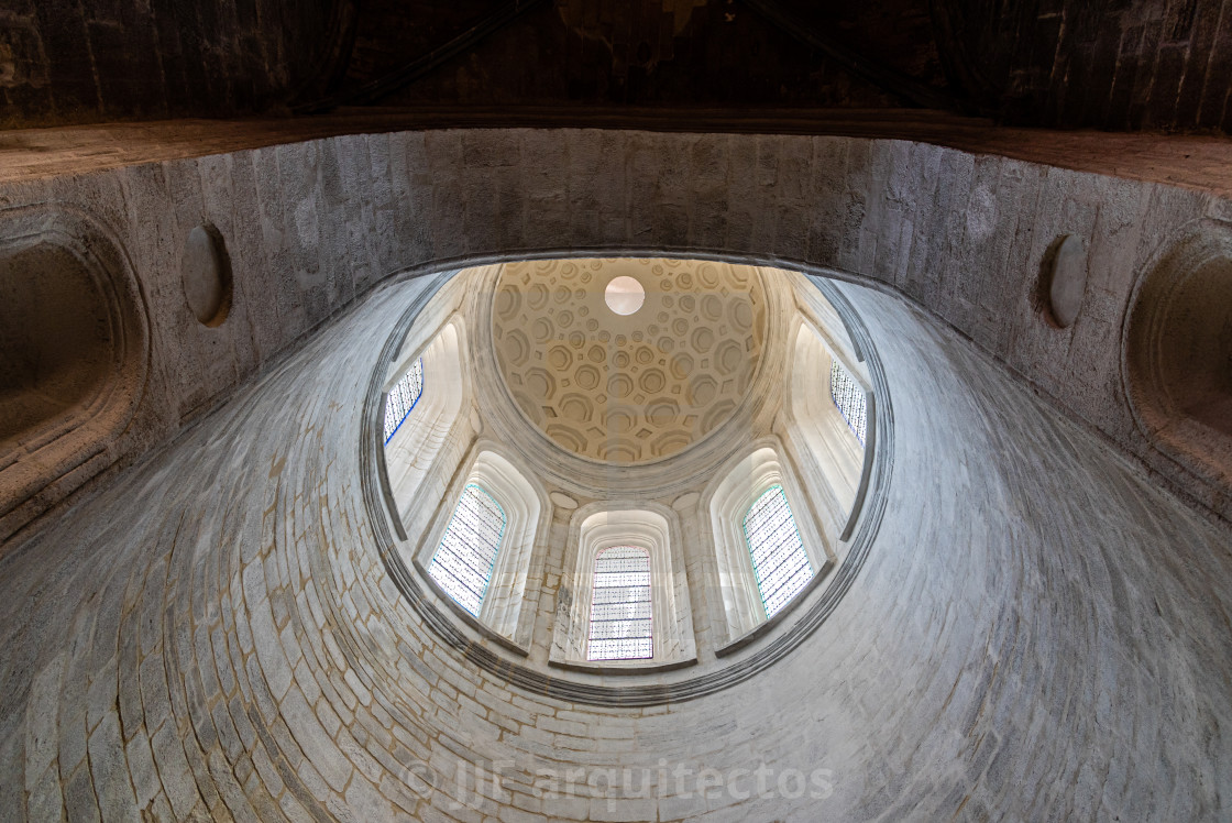 "View of Dome inside the Cathedral of Vannes" stock image