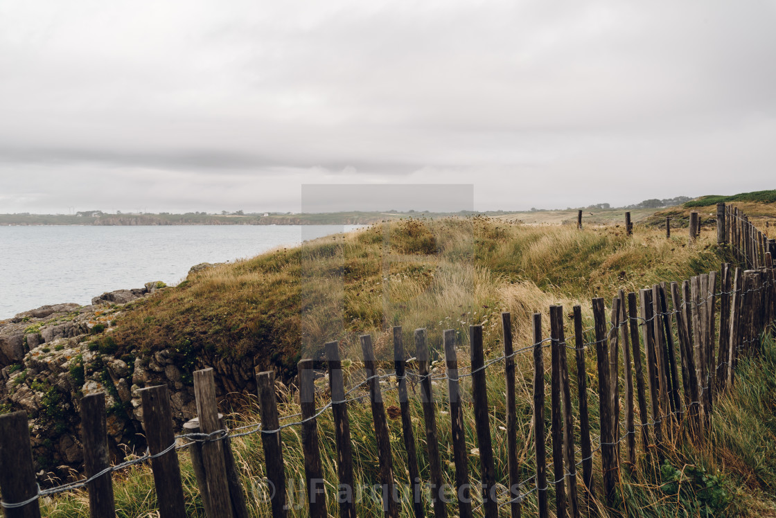 "Wild seascape in the coast of Brittany" stock image