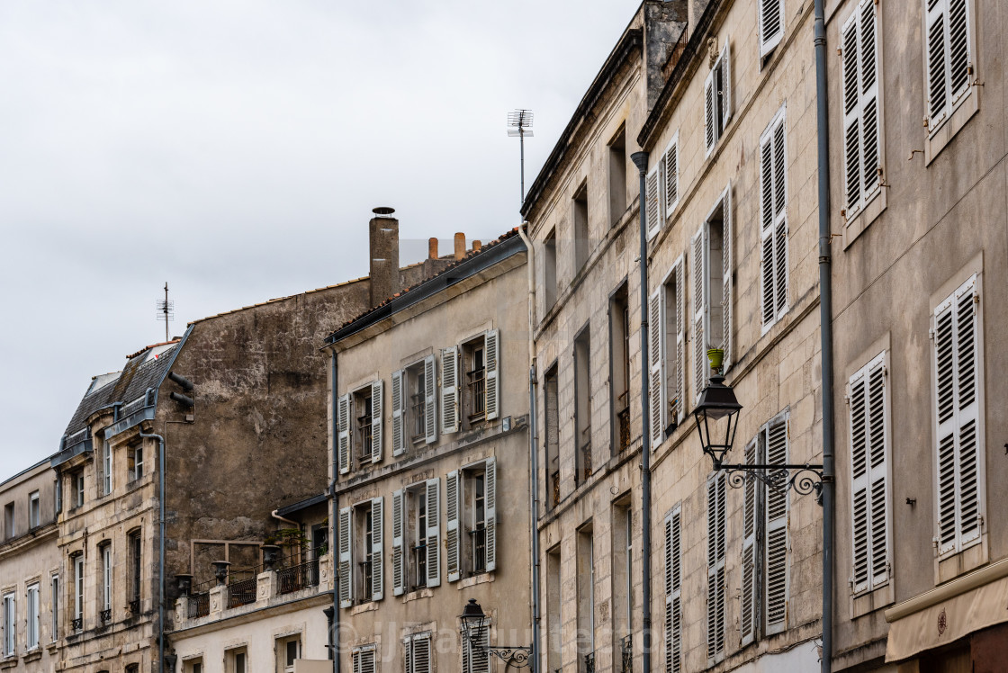 "Old residential buildings in La Rochelle, France" stock image