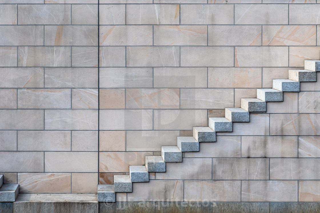 "Granite stairs steps background. Construction detail, side view" stock image