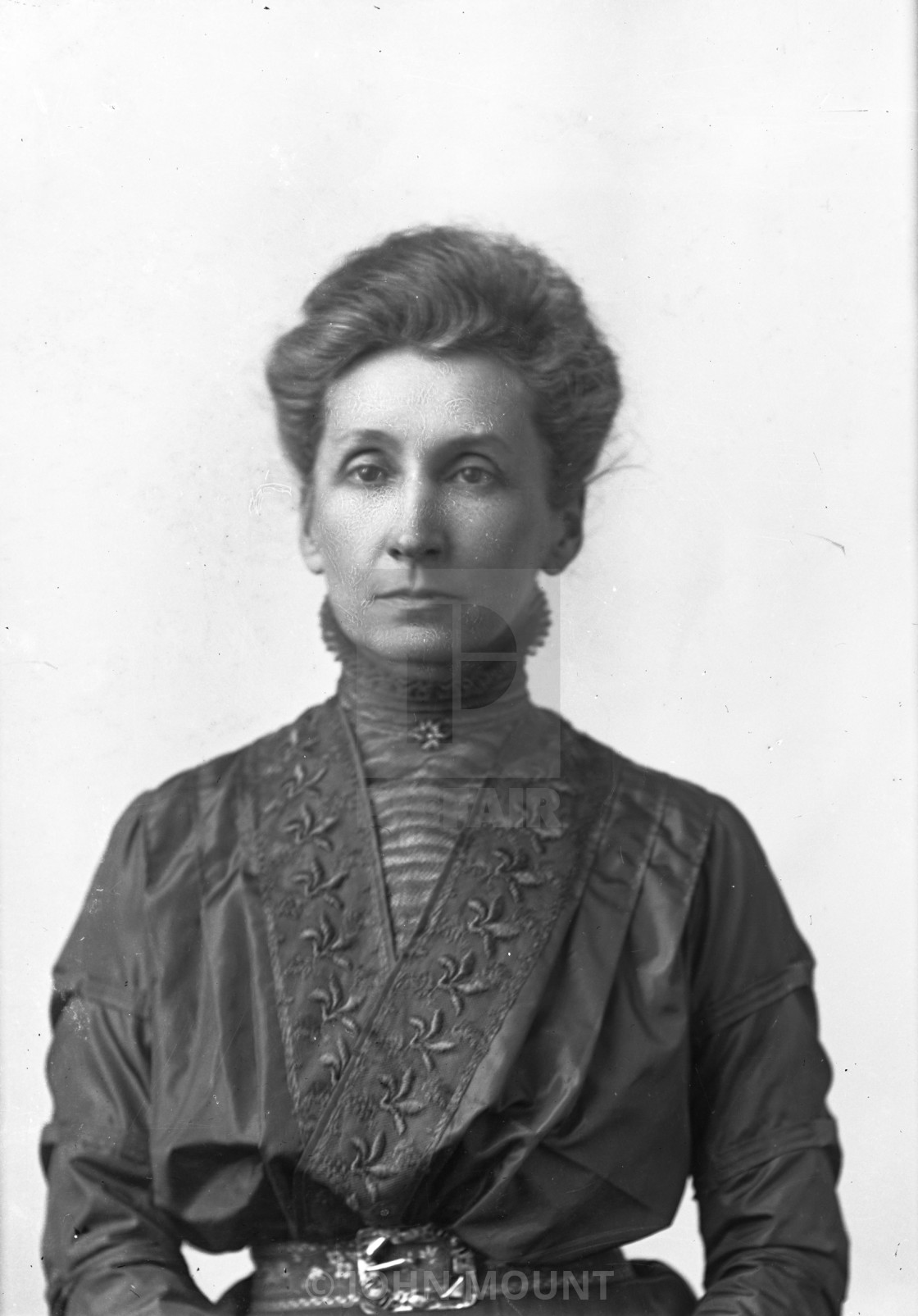 "VINTAGE PORTRAIT OF OLDER WOMAN" by JOHN MOUNT - £20.00 "VINTAGE PORTRAIT OF OLDER WOMAN" stock image