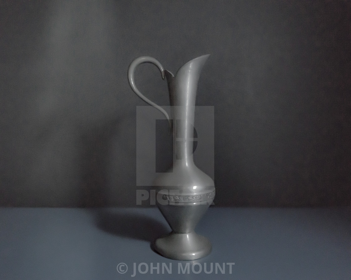 "STILL LIFE OF VINTAGE VASE / PITCHER" by JOHN MOUNT - £20.00 "STILL LIFE OF VINTAGE VASE / PITCHER" stock image