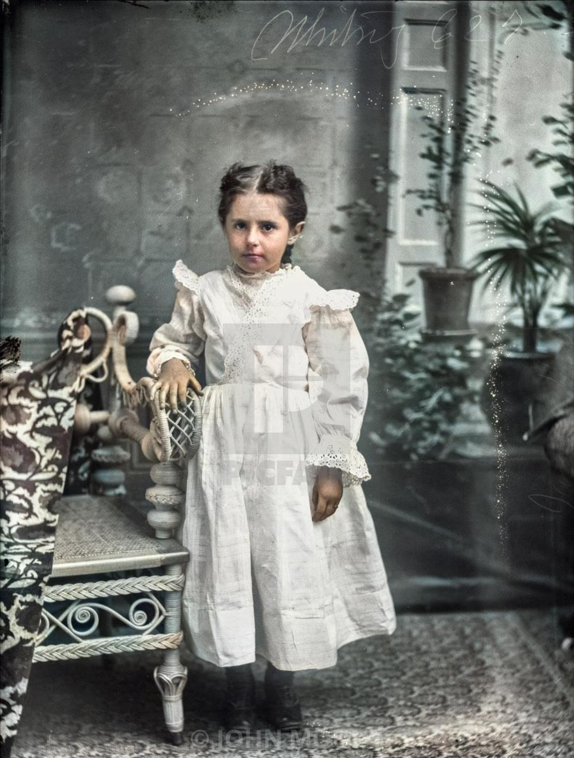 "VINTAGE PORTRAIT OF YOUNG GIRL" by JOHN MOUNT - £20.00 "VINTAGE PORTRAIT OF YOUNG GIRL" stock image