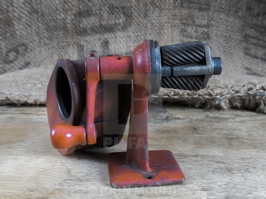 "STILL LIFE - VINTAGE PENCIL SHARPENER" by JOHN MOUNT - £20.00 "STILL LIFE - VINTAGE PENCIL SHARPENER" stock image