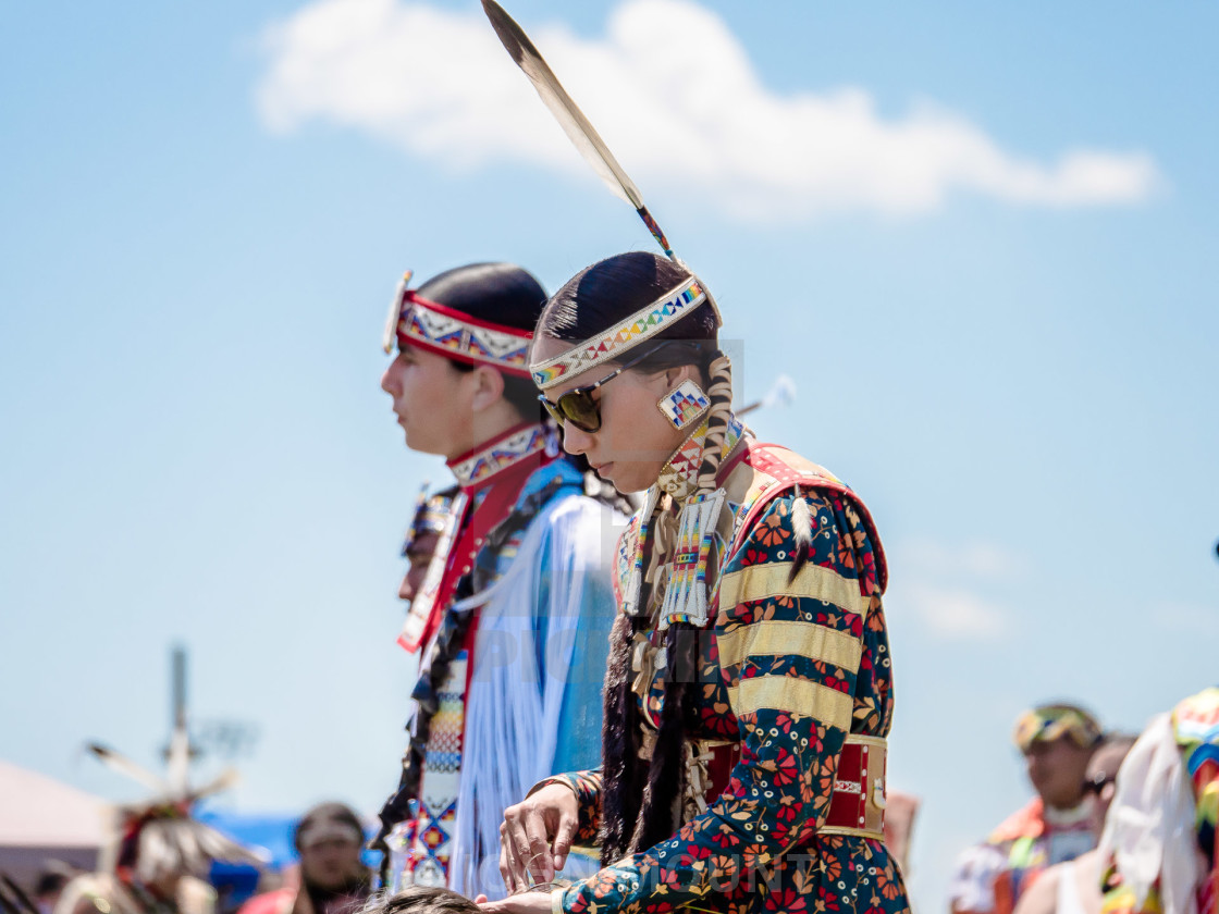 "NATIVE AMERICAN POW WOW" by JOHN MOUNT - £20.00 "NATIVE AMERICAN POW WOW" stock image