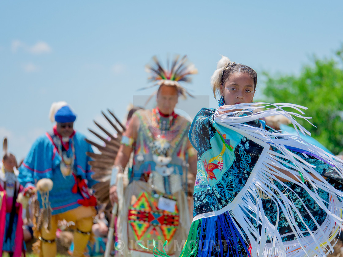 "NATIVE AMERICAN POW WOW" by JOHN MOUNT - £20.00 "NATIVE AMERICAN POW WOW" stock image