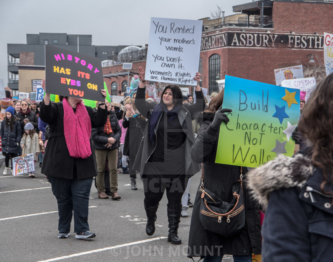 "MILLION WOMAN MARCH, ASBURY PARK NJ" by JOHN MOUNT - $25.10 "MILLION WOMAN MARCH, ASBURY PARK NJ" stock image