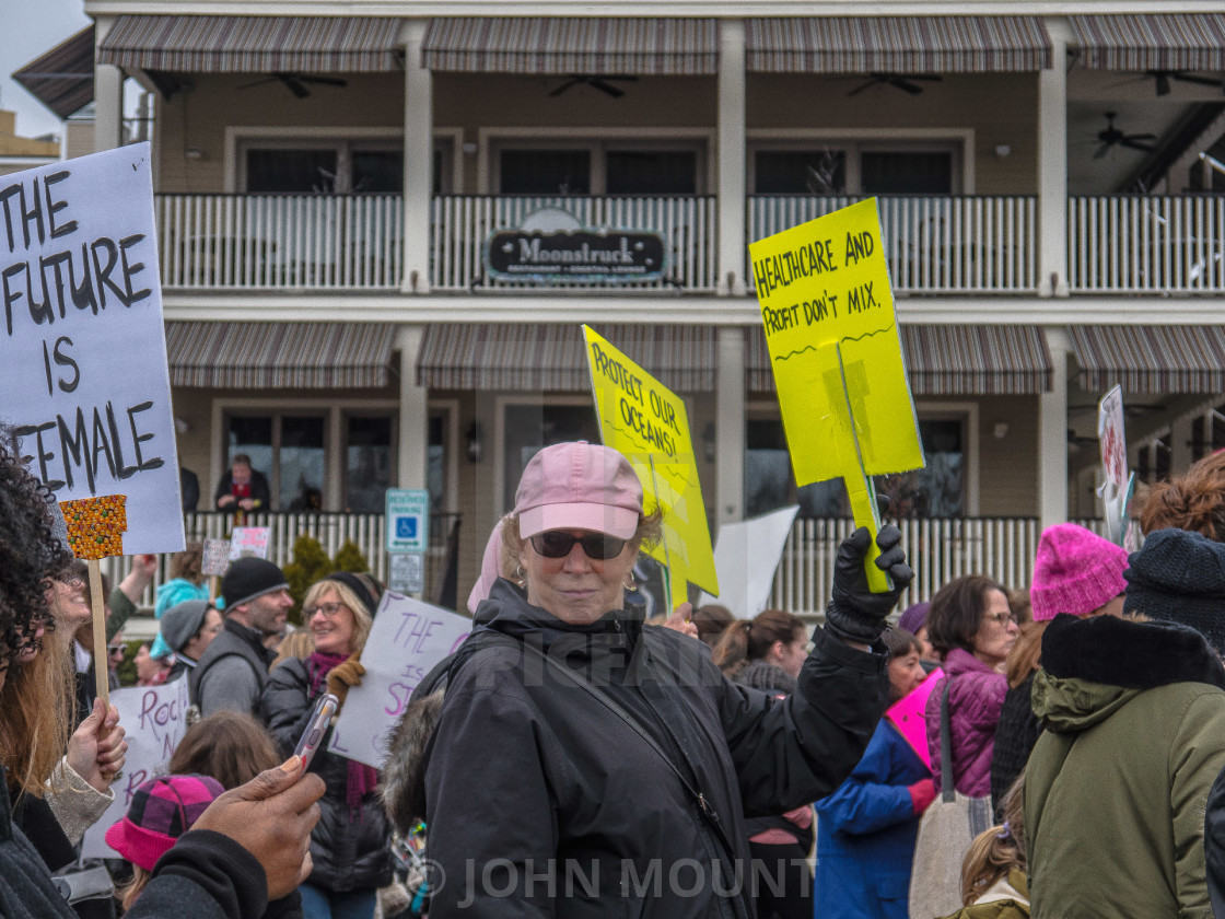 "MILLION WOMAN MARCH, ASBURY PARK NJ" by JOHN MOUNT - $25.10 "MILLION WOMAN MARCH, ASBURY PARK NJ" stock image